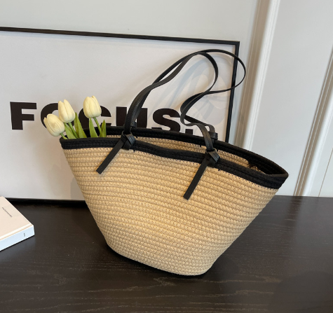 Straw Woven Beach Tote Bag for Women