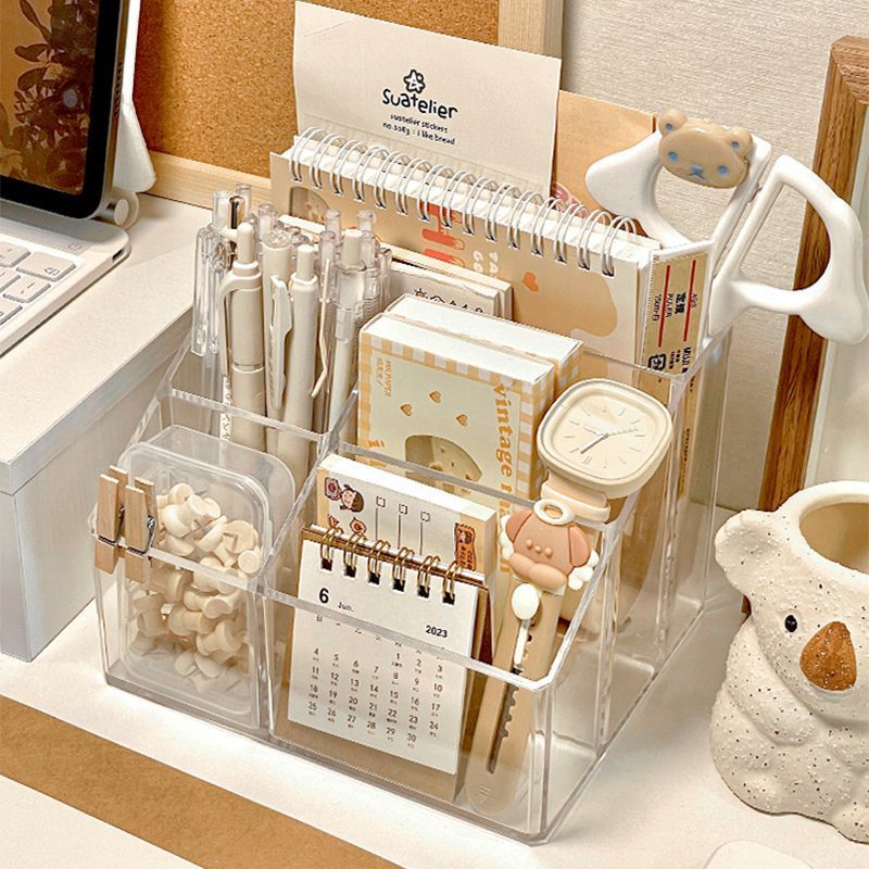 Multifunctional Transparent Acrylic Desktop Organizer (One Set)