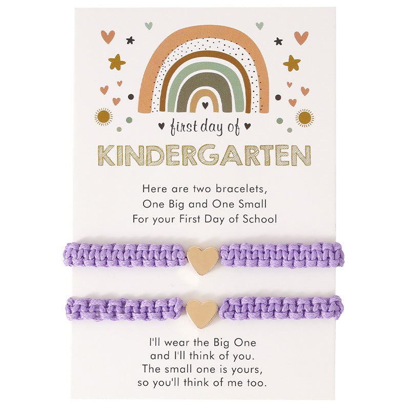 Hand-Woven Golden Love Couple Bracelet
