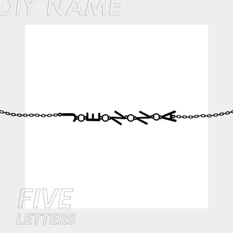 DIY Stainless Steel Name Bracelet with English Letters