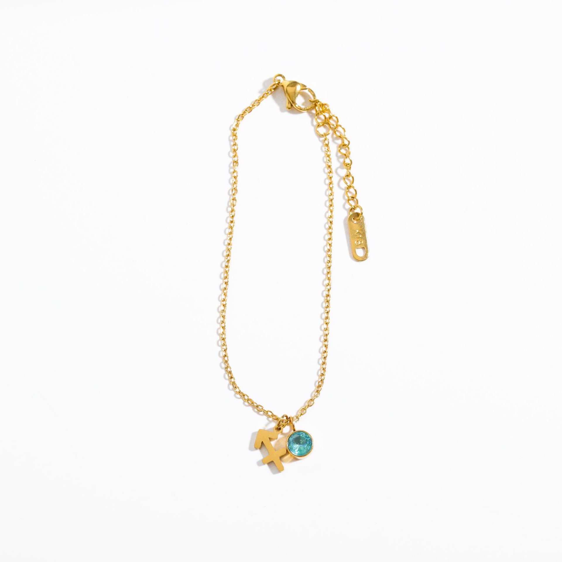 Stainless Steel Women's Birthstone Constellation Bracelet