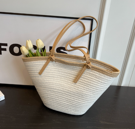 Straw Woven Beach Tote Bag for Women