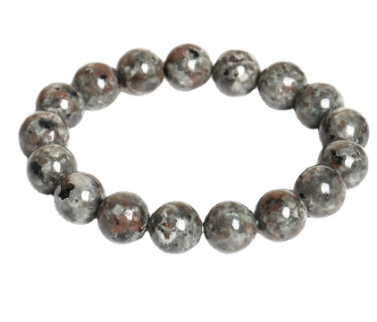 Blue Sandstone Bead Bracelet with 925 Silver Accents