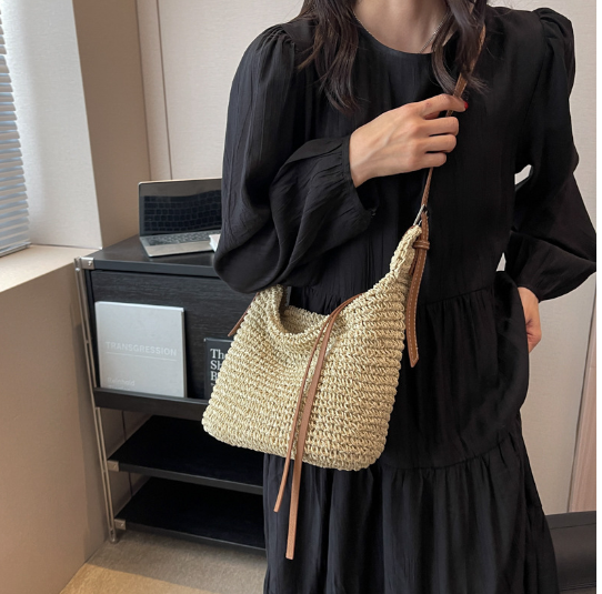 WOLFF Bohemian Style Woven Shoulder Bag for Women (One)