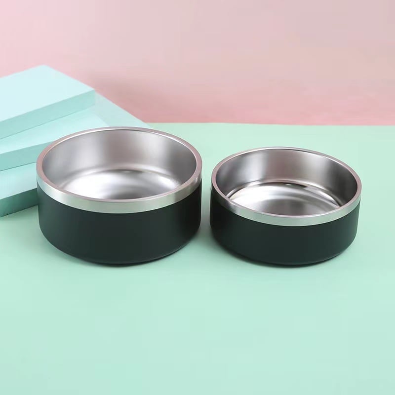 Upright Stainless Steel Dog Bowl for Pets
