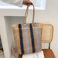 Woven Stripes Beach Style Tote Bag