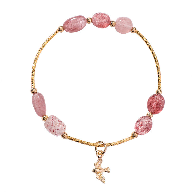 Beaded Bracelet with Heart-Shaped Tube Design