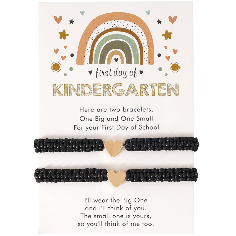Hand-Woven Golden Love Couple Bracelet