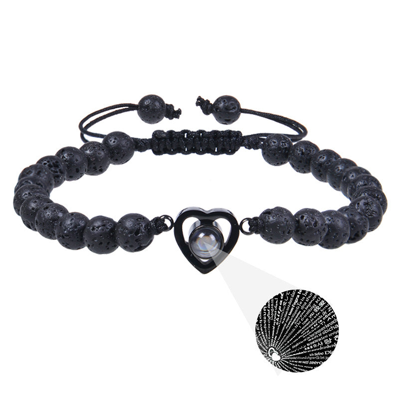Heart-shaped Beaded Woven Bracelet