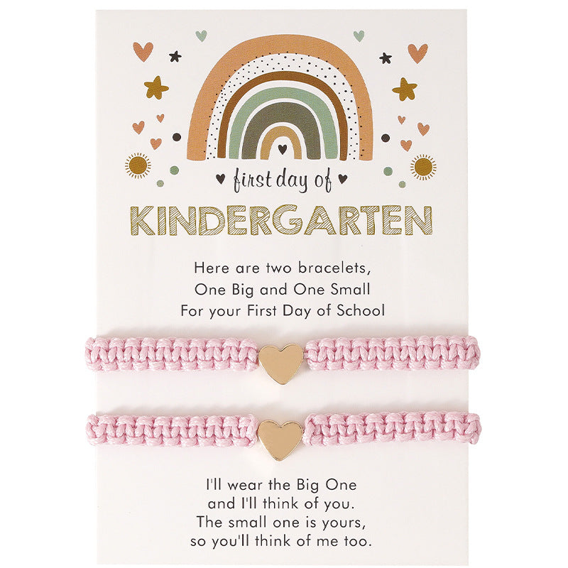 Hand-Woven Golden Love Couple Bracelet