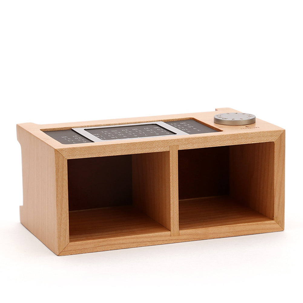 Creative Wooden Pen Holder with Calendar and Logo Engraving