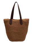WOLFF Women's Bohemian Woven Straw Shoulder Bag (One)