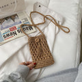 Straw Woven One-Shoulder Messenger Bag