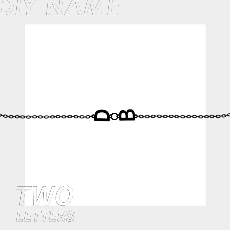 DIY Stainless Steel Name Bracelet with English Letters