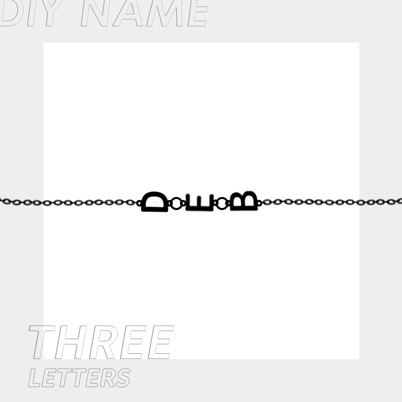 DIY Stainless Steel Name Bracelet with English Letters