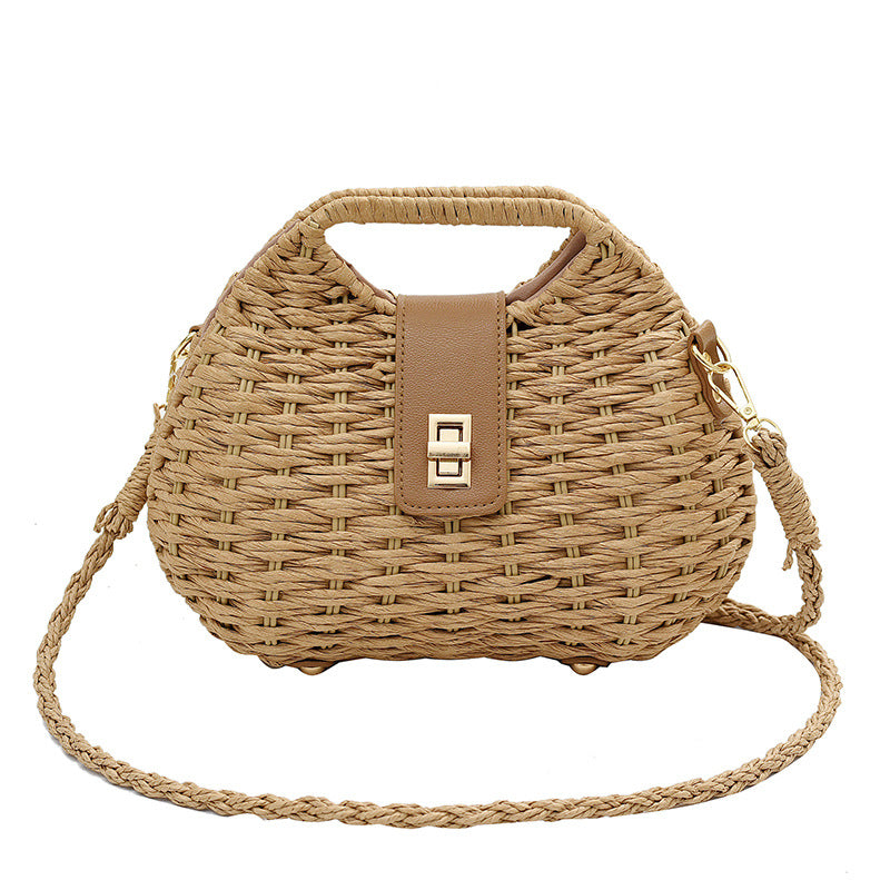 Artistic Woven Shoulder Bag for Women - Summer Style