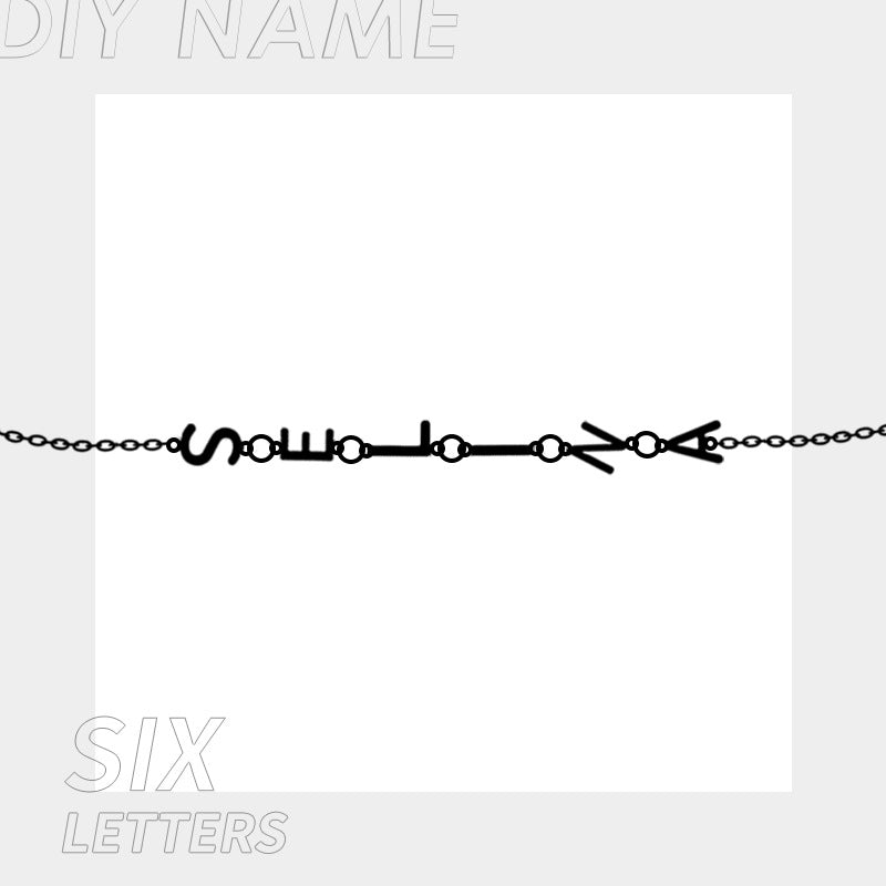 DIY Stainless Steel Name Bracelet with English Letters
