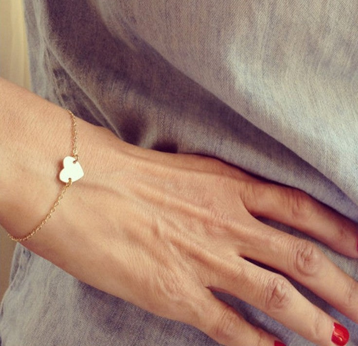 Simple Heart-Shaped Love Bracelet for Wholesale
